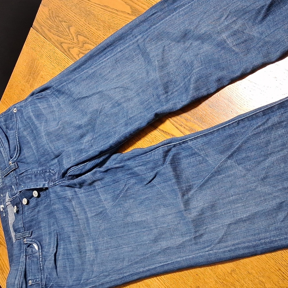 7 FOR ALL MANKIND Mens Jeans BLUE 32 STANDARD Denim Used Straight Legs ?